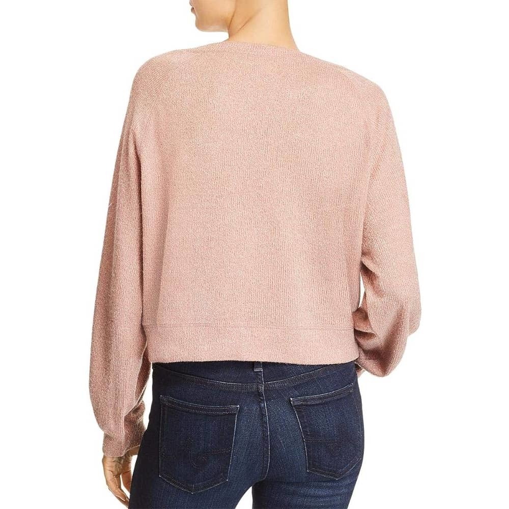 Band of Gypsies Womens Corinna Knit Crew Neck Pullover Sweater Pink/rose L - Picture 2 of 11